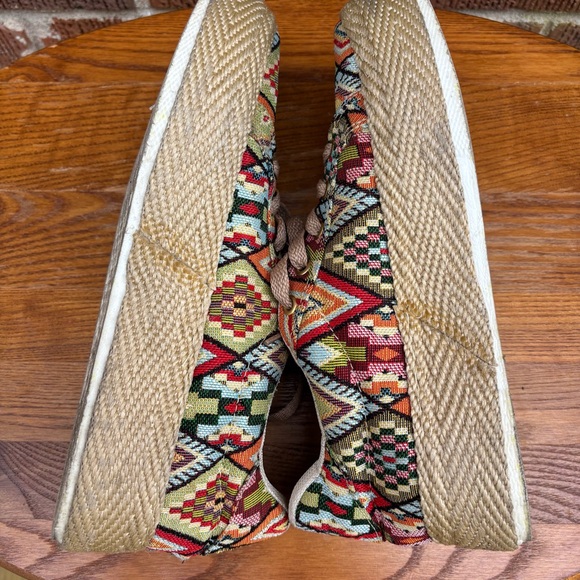 Jute Artisanal Colorful Flower Lace-Up Shoe Size 9.5 - Picture 7 of 9